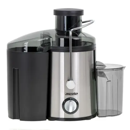 Storcator de fructe Mesko MS 4126b, 600 W, 3 viteze, Recipient suc 0.45 l, Colector 1.5 l (Negru/Inox)