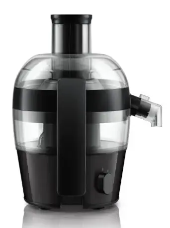 Storcator de fructe Philips Viva Collection HR1832/00, 500 W, Tehnologie Quick Clean, 1.5 L, Accesoriu anti-picurare (Negru)