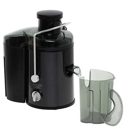 Storcator de fructe si legume Adler AD 4132, 800 W, Recipient suc 0.45 l, Recipient pulpa 1.5 l (Negru)
