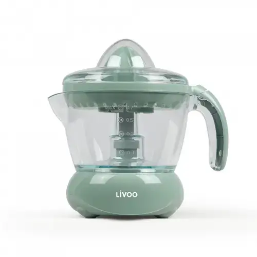 Storcator electric pentru citrice Livoo DOD131VS, 25 W, 0.7 L, 2 conuri interschimbabile (Verde)