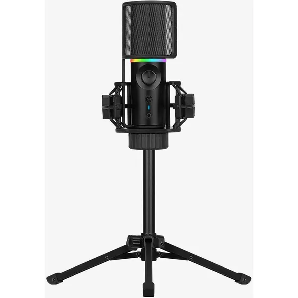 streamplify Microfon Streamplify MIC Streaming SPMC-MZ1C127.11, RGB, Trepied, Negru