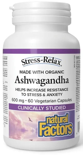 Stress-Relax Ashwagandha, 600 mg, 60 capsule, Natural Factors