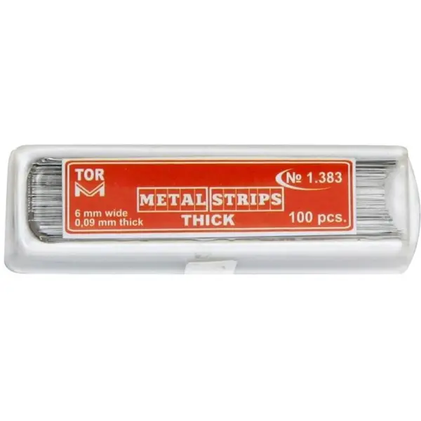 Stripuri Metalice pentru Protectie Dinti, 6 x 50 mm, 100 Bucati