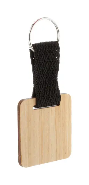 Stropp breloc din bambus, rotund - natural