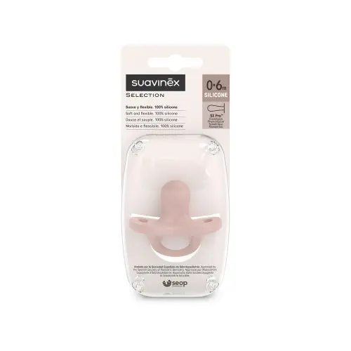 Suavinex suzeta fiziologica 100% din silicon SX Pro Colour Essence 0-6luni, beige (308600) Zephyr Labs