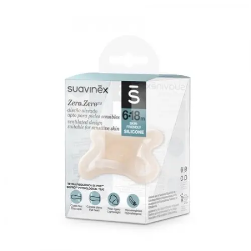 Suavinex Zero Zero suzeta fiziologica din silicon SX Pro 6-18luni (401406) Zephyr Labs