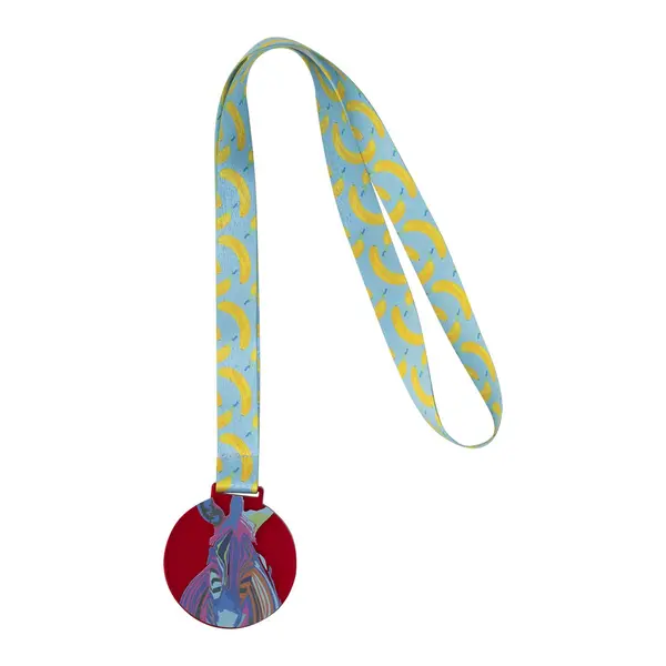 Subdal Colour medalie personalizată - roșu transparent