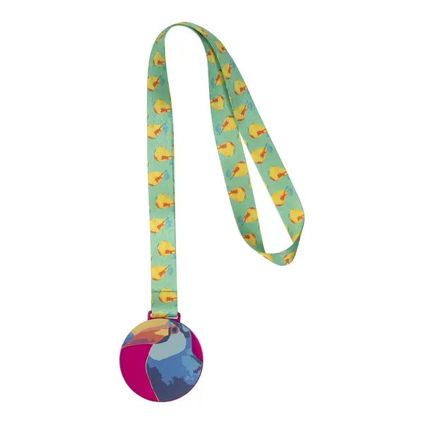 Subdal Colour medalie personalizată - roz transparent