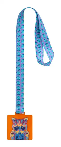 Subdal Colour Square medalie personalizată - portocaliu transparent