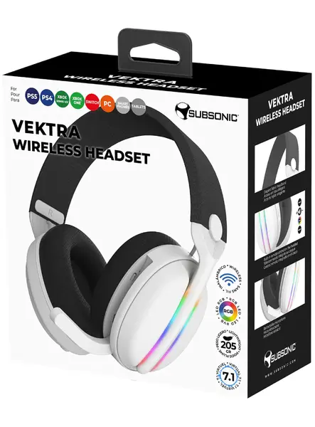 Subsonic Wireless Headset All Platforms + Led + 7.1 Multi