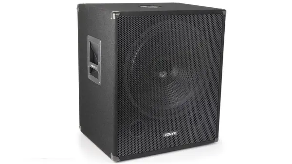 Subwoofer activ RMS 500W, 2x 250W, 8Ohm, 18 Inch, Jack 6.35, RCA, stereo, negru, Vonyx SMWBA18