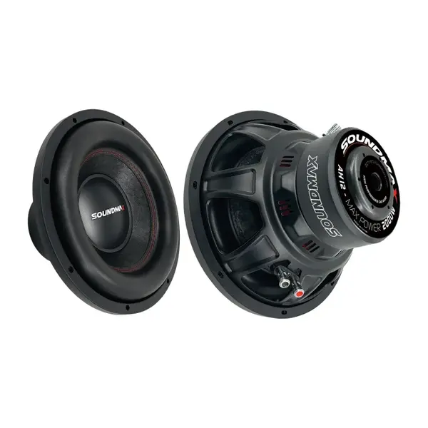 Subwoofer auto SoundMax SX-AH12, 12 inch, 600W RMS, 2 4 Ohm