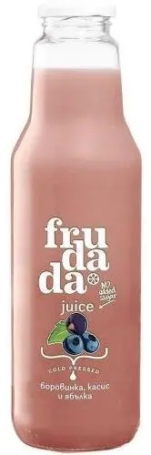 Suc, afine, coacăze negre și măr, 750 ml, Frudada