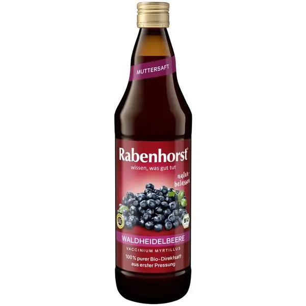 Suc de afine salbatice nefiltrat, bio, 750ml, Rabenhorst