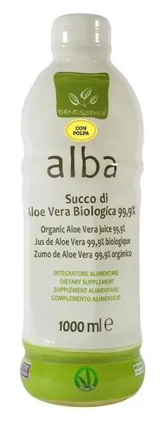Suc de aloe vera cu pulpă, 1 l, Benessence