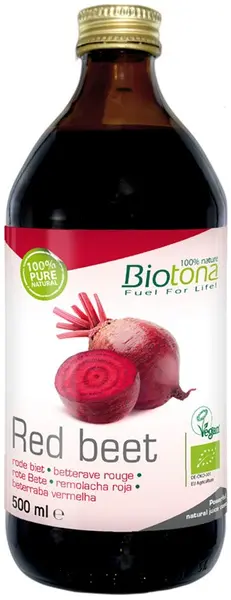 Suc de sfeclă roșie organic, concentrat, 500 ml, Biotona