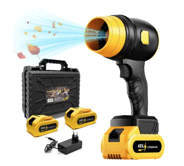 Suflanta aer portabila cu 2 acumulatori 48V de 34000 RPM uscare masina suflat frunze