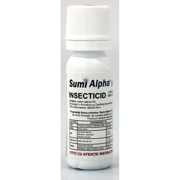 Sumi Alpha 5EC 10 ml, insecticid de contact, Belchim, grau (plosnita cerealelor, gandacul balos), mar (viermele marului, minotaurul marmorat, minierul circular), vita de vie (molia vitei de vie), varza (buha verzei) - Default Title