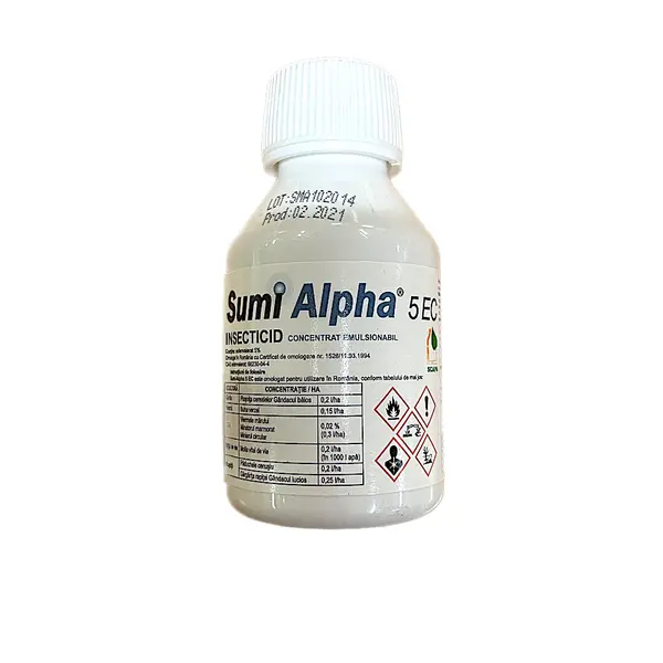 Sumi Alpha 5EC 100 ml, insecticid de contact, Belchim, grau (plosnita cerealelor, gandacul balos), mar (viermele marului, minotaurul marmorat, minierul circular), vita de vie (molia vitei de vie), varza (buha verzei) - Default Title