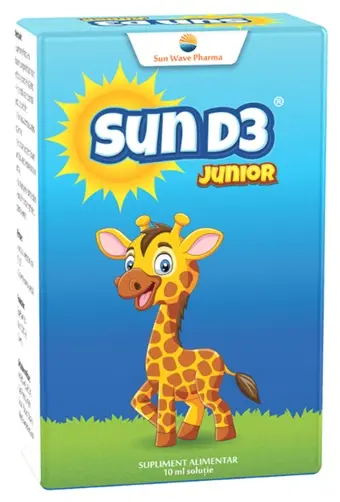 Sun D3 Junior, picături, 10 ml, Sun Wave Pharma