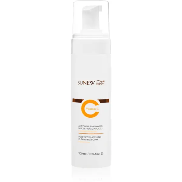 SUNEWMED+ Active Foaming Cleanser Face and Eye Makeup Removal spuma de curatare cu vitamina C 200 ml