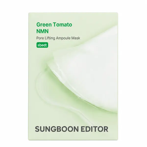 Sungboon Editor – Green Tomato NMN Pore Lifting Ampoule Mask, 10 Sheets