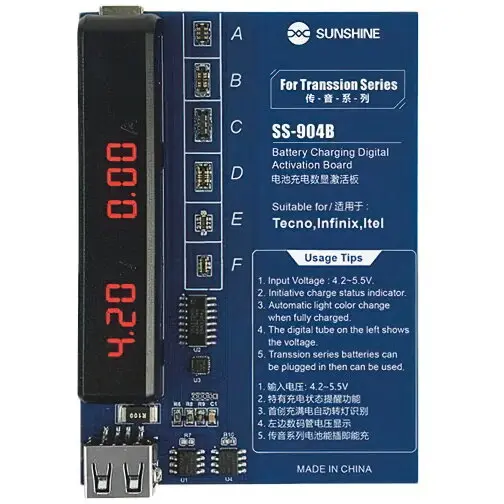 SunShine Alimentator Placa Sunshine SS-904B pentru TECNO / Infinix / Itel Series, 2in1, Negru-Albastru