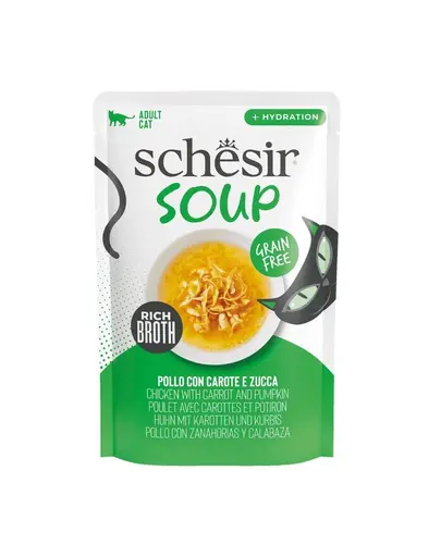 Supă pisici pui și dovleac Schesir Soup 40 g