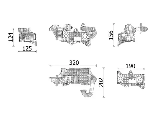 Supapa EGR (modul cu radiator) potrivit CITROEN BERLINGO, BERLINGO MINIVAN, C3 C3 ORIGIN III, C3 AIRCROSS II, C3 III, C4 CACTUS, C4 III, C4 SPACETOURER, C5 AIRCROSS, C-ELYSEE 1.5D 05.18-