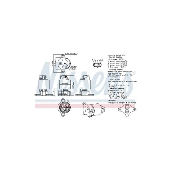 Supapa EGR NISSENS 98187