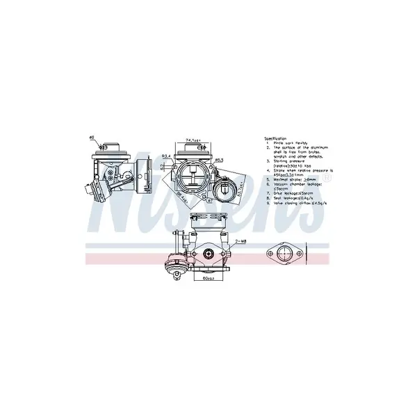 Supapa EGR NISSENS 98299
