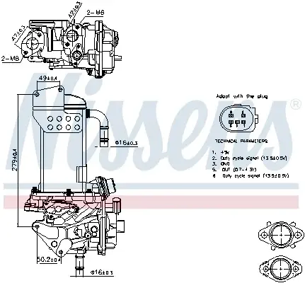 Supapa EGR potrivit AUDI A4 ALLROAD B8, A4 B8, A5, A6 C7, Q5; SEAT EXEO, EXEO ST 2.0D 11.07-09.18
