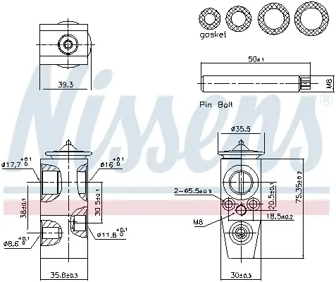Supapa expansiune clima potrivit FORD C-MAX II, FOCUS III, GRAND C-MAX, KUGA II, TOURNEO CONNECT V408 NADWOZIE WIELKO, TOURNEO CUSTOM V362, TRANSIT CONNECT 1.0-Electric 04.10-