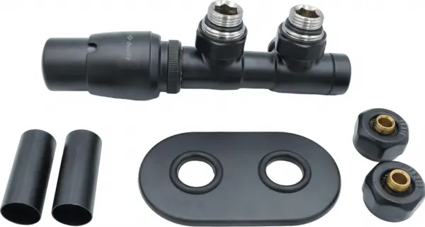 Supapa termostatica, titan mat, pentru calorifer baie, stanga, Deante