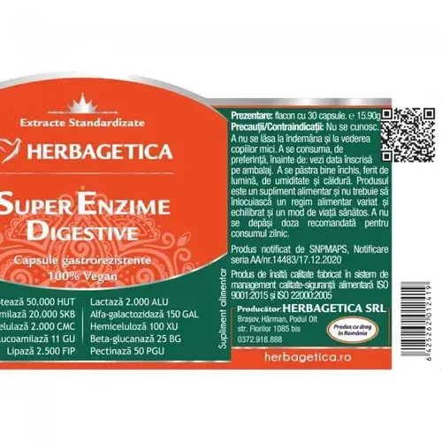 Super Enzime Digestive | Herbagetica