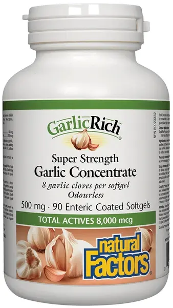 Super Strength Garlic Concentrate, 90 capsule, Natural Factors