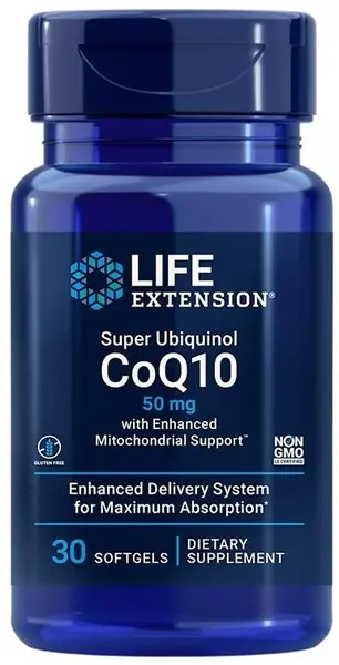 Super Ubiquinol CoQ10, 50 mg, 30 capsule moi gel, Life Extension