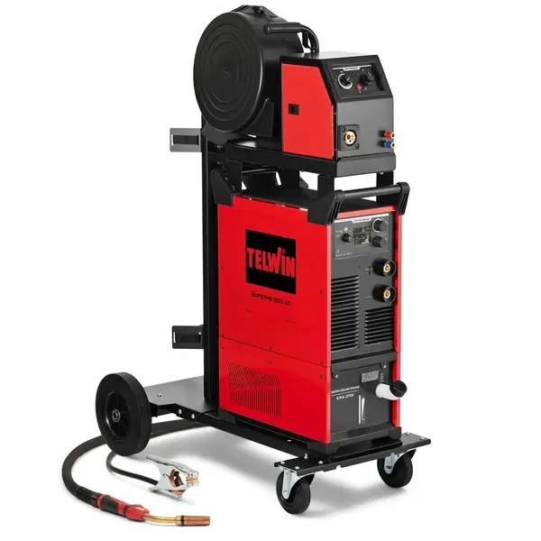 SUPERMIG 500i xD - APARAT DE SUDURA TELWIN tip MIG-MAG/TIG/MMA pachet TROLLEY AQUA cu alimentator extern de sârmă