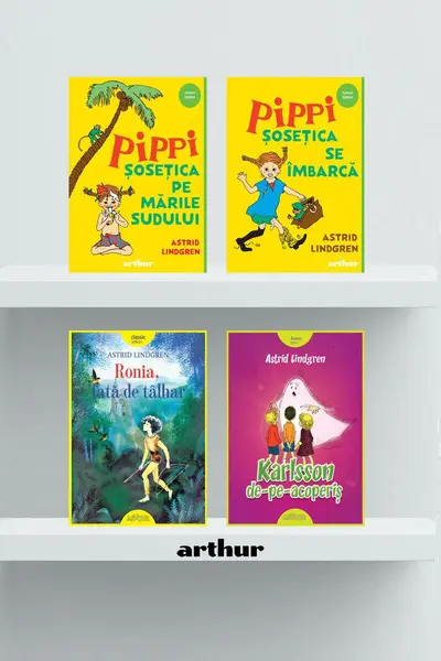 Superpachetul Lindgren ( Karlsson de-pe-acoperiş, Ronia, fată de tâlhar, Pippi Șosețica se îmbarcă, Pippi pe mările sudului)
