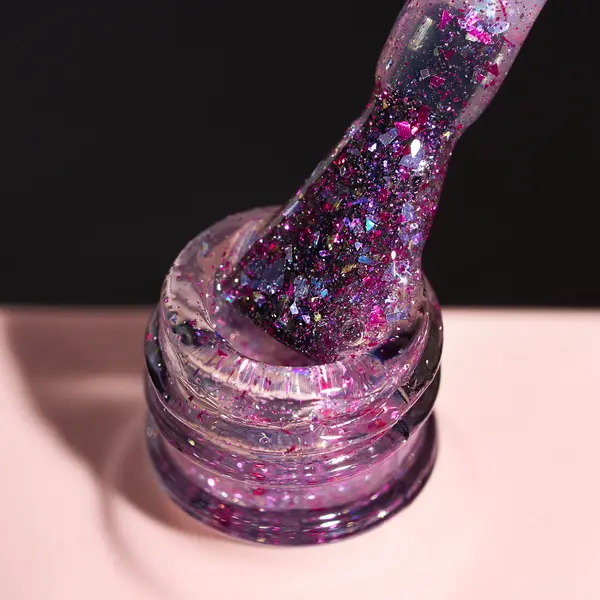 Superstar Top Coat Everin 15 ml – Hadid | Top Fără Dispersie cu Efect Violet Holografic