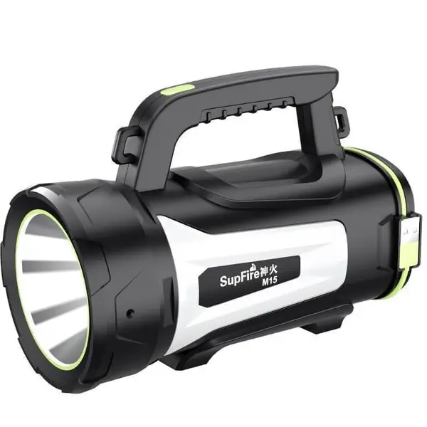 Supfire Lanterna LED Superfire M15, USB, 550lm, 400m, PowerBank, incarcare USB, 6000mAh, lumina rosie