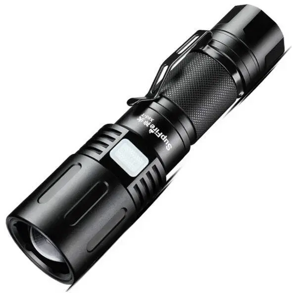 Supfire Lanterna LED SupFire X60-T cu Zoom, 36W, 3000 lm, 3400 mAh, incarcare USB, IP34, functie Powerbank