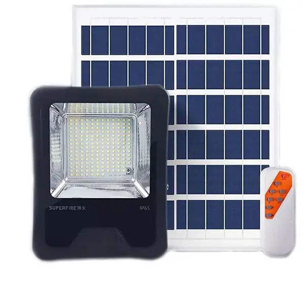 Supfire Proiector LED Superfire FF1-B, Panou solar, Senzor Lumina, 41W, 320lm, 5000mAh, Telecomanda