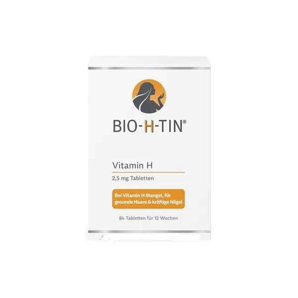Supliment Alimentar, Bio-H-Tin, cu Biotina 2.5mg, pentru Intarirea Parului si Unghiilor, 84 tablete