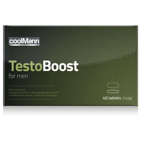 Supliment alimentar CoolMann – TestoBoost, pentru stimularea testosteronului și potenței masculine, 40 buc
