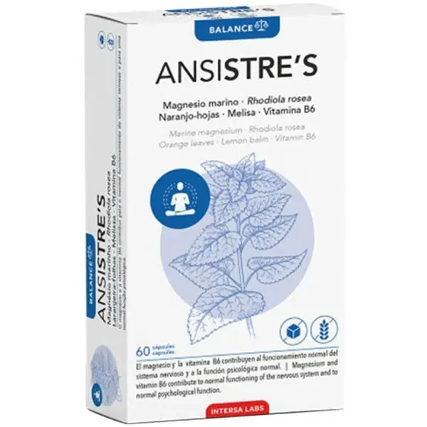 Supliment Alimentar cu Magneziu Marin Ansistres, Intersa Labs, 60 Capsule, Bio, 28.9 g