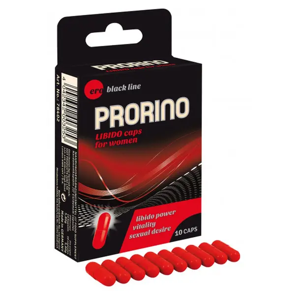 Supliment alimentar Ero - PRORINO Women Black Line, pentru stimularea libidoului feminin, 10 buc