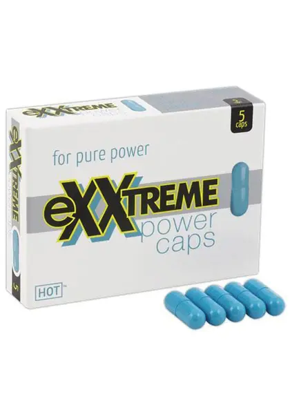 Supliment alimentar Hot - eXXtreme power caps, pentru stimularea potenței și dorinței sexuale, 5 buc