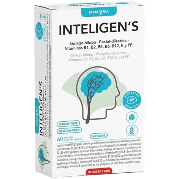 Supliment Alimentar Inteligens, Intersa Labs, 60 Capsule, Bio, 21 g