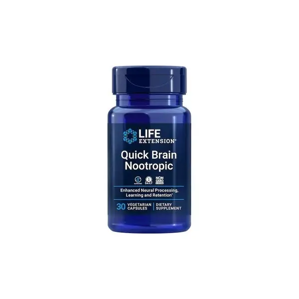 Supliment Alimentar, Life Extension, Quick Brain Nootropic, Stimuleaza Conexiunile Neurologice, 30 capsule